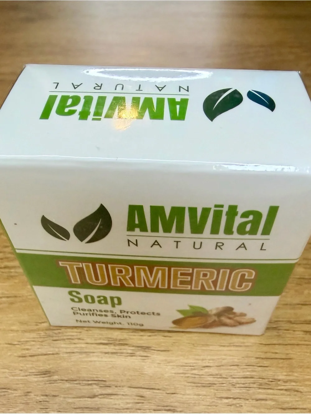 Title AMvital Natural Turmeric Soap Bar 110g Sealed Face & Body Cleanser